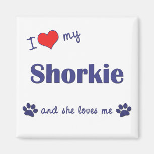 I Liebe mein Shorkie (weiblicher Hund) Magnet