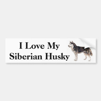 I Liebe mein sibirischer Schlittenhund Autoaufkleber