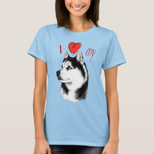 I Liebe mein sibirischer Schlittenhund-T - Shirt