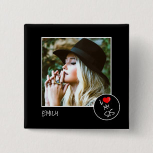 I Liebe Mein Sis Custom Foto - Personalisiert Button