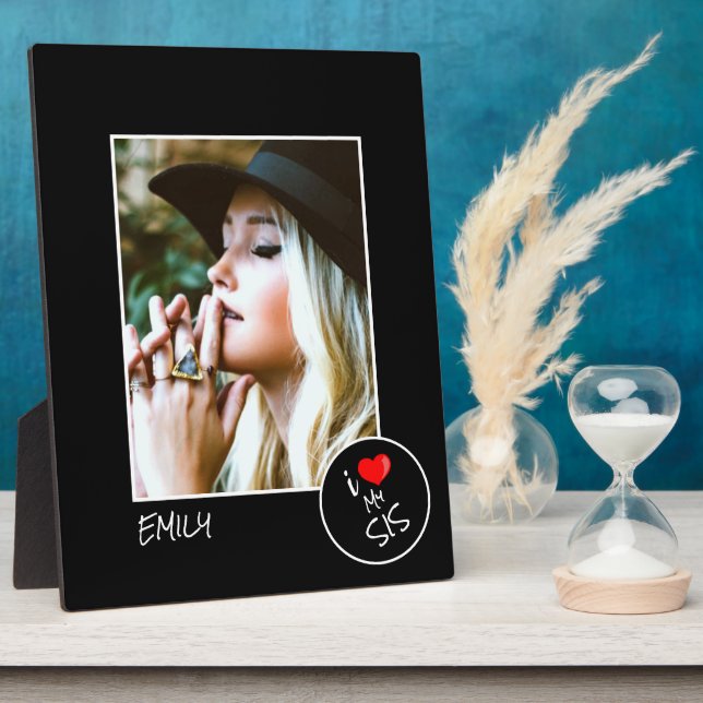I Liebe Mein Sis Custom Foto - Personalisiert Fotoplatte (Seite)