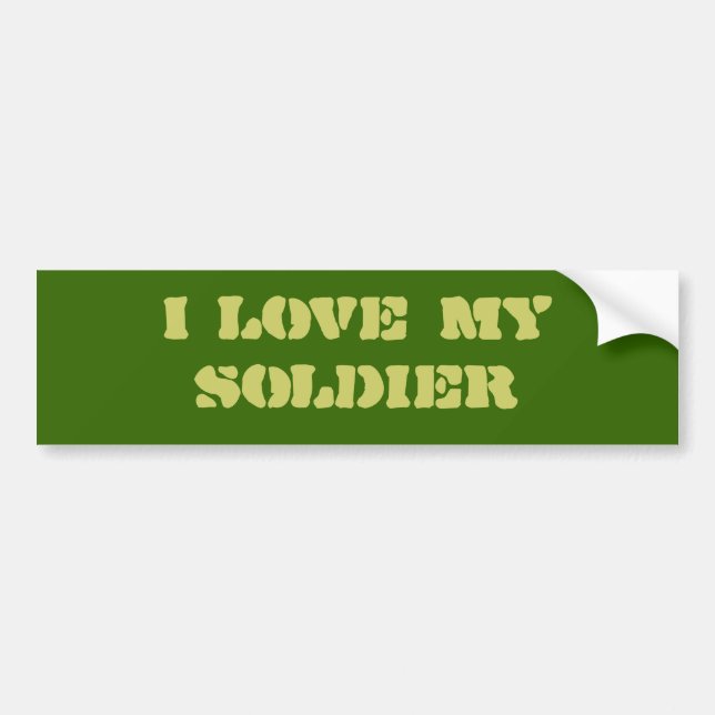 I Liebe mein Soldat Autoaufkleber (Vorne)