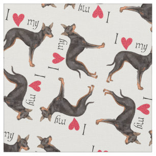 I Liebe mein Spielzeug-Manchester-Terrier Stoff