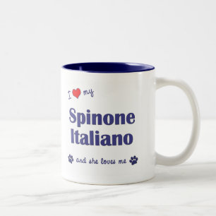 I Liebe mein Spinone Italiano (weiblicher Hund) Zweifarbige Tasse