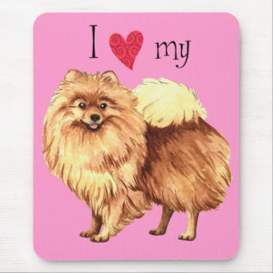 I Liebe mein Spitz Mousepad