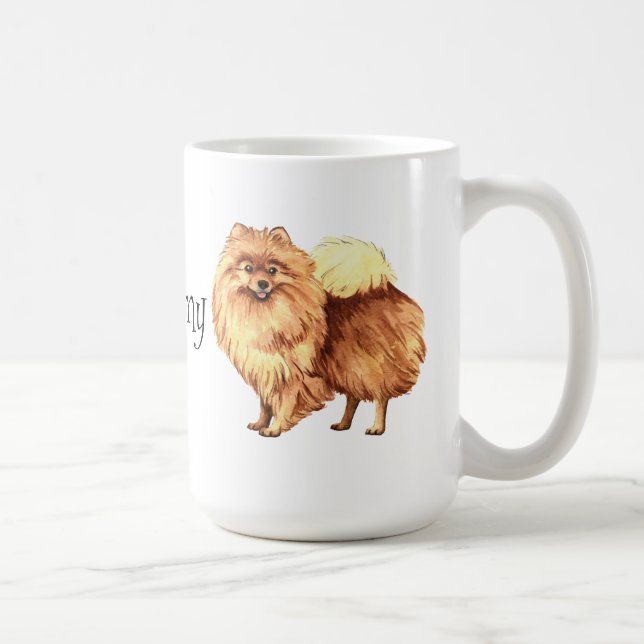 I Liebe mein Spitz Tasse (Rechts)
