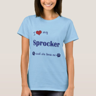 I Liebe mein Sprocker (weiblicher Hund) T-Shirt