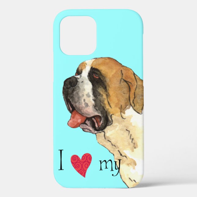 I Liebe mein St. Bernard Case-Mate iPhone Hülle (Rückseite)