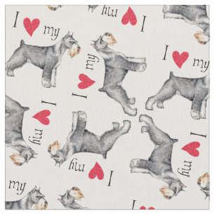 I Liebe mein StandardSchnauzer Stoff