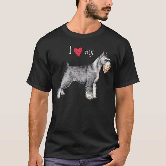 I Liebe mein StandardSchnauzer T-Shirt (Vorderseite)