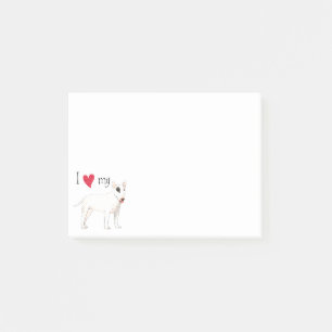 I Liebe mein Stier-Terrier Post-it Klebezettel