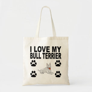 I Liebe mein Stier-Terrier Tragetasche