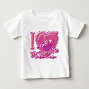 I Liebe Mein Sweetice rosa/lila - Herz Baby T-shirt
