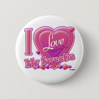 I Liebe Mein Sweetice rosa/lila - Herz Button