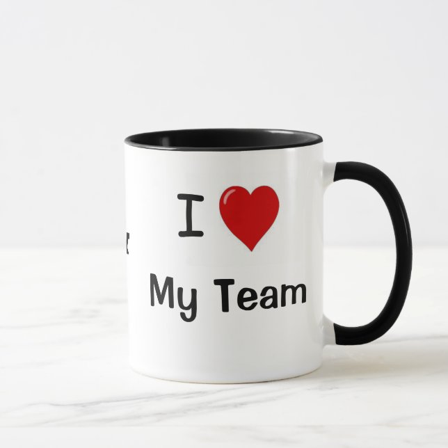 I Liebe mein Team und meine Team-Lieben ich! Tasse (Rechts)