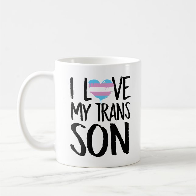 I Liebe mein Transport-Sohn Kaffeetasse (Links)