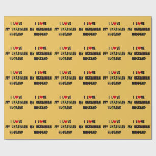 I Liebe Mein ukrainisches Ehemann Geschenkpapier