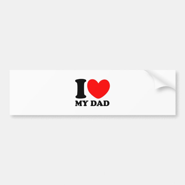 I Liebe mein Vater Autoaufkleber (Vorne)