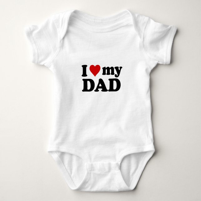 I Liebe Mein Vater Baby T - Shirt (Vorderseite)