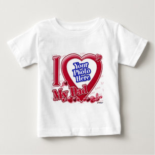 I Liebe Mein Vater rotes Herz - Foto Baby T-shirt