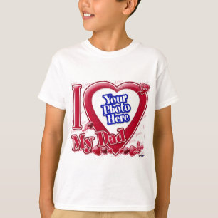 I Liebe Mein Vater rotes Herz - Foto T-Shirt