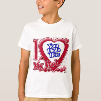 I Liebe Mein Vater rotes Herz - Foto T-Shirt