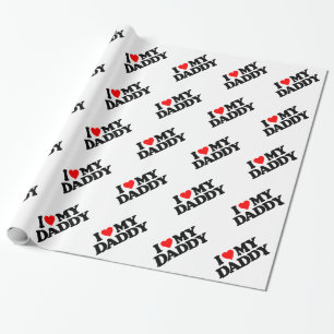I LIEBE MEIN VATI GESCHENKPAPIER