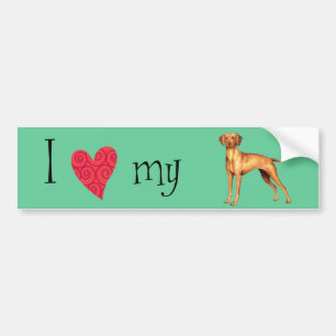I Liebe mein Vizsla Autoaufkleber