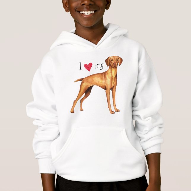 I Liebe mein Vizsla Hoodie (Vorderseite)
