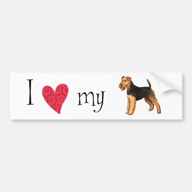 I Liebe mein Waliser-Terrier Autoaufkleber (Vorne)