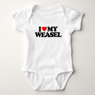 I LIEBE MEIN WEASEL BABY STRAMPLER