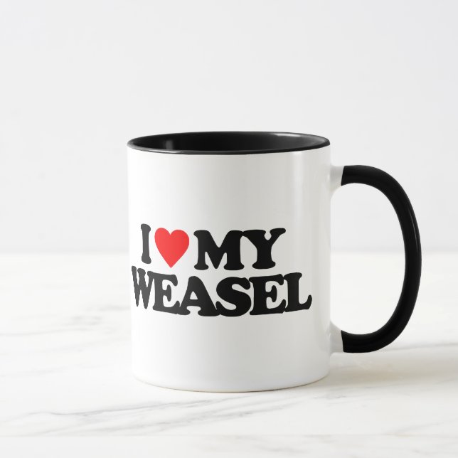 I LIEBE MEIN WEASEL TASSE (Rechts)