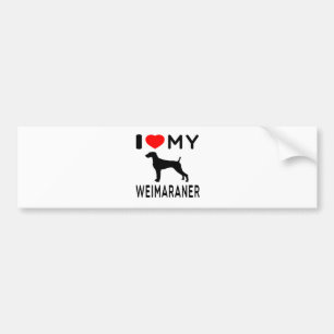 I Liebe mein Weimaraner Autoaufkleber