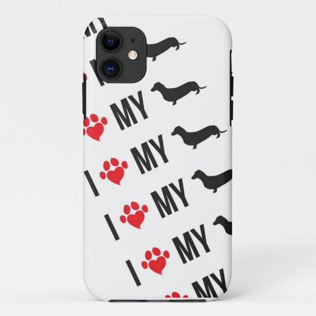 I LIEBE MEIN WEINER ZELLEN-TELEFON-KASTEN Case-Mate iPhone HÜLLE (Rückseite)