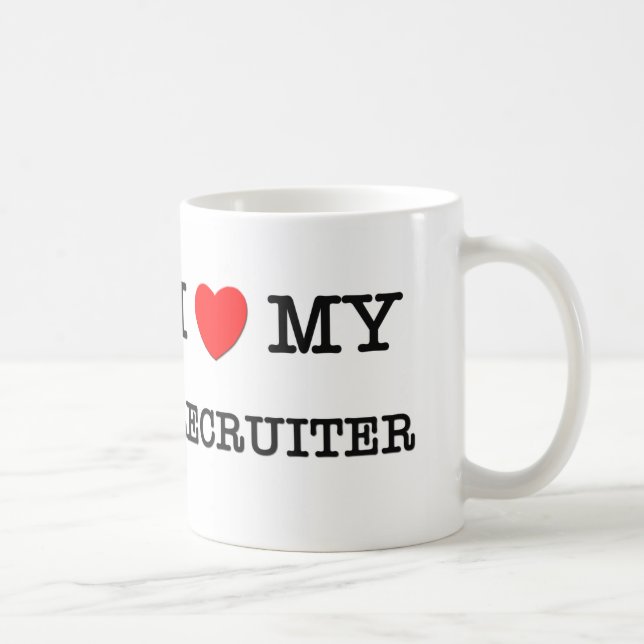 I Liebe mein WERBEOFFIZIER Tasse (Rechts)