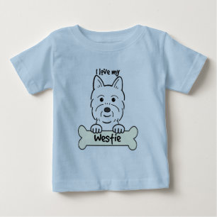 I Liebe mein Westie Baby T-shirt