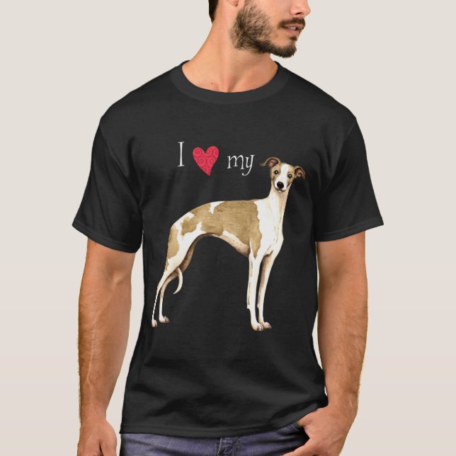 I Liebe mein Whippet T-Shirt (Vorderseite)