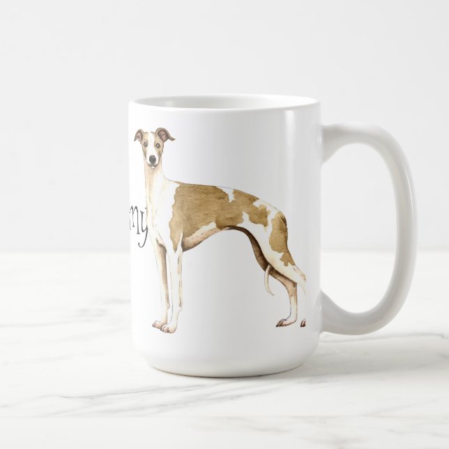 I Liebe mein Whippet Tasse (Rechts)