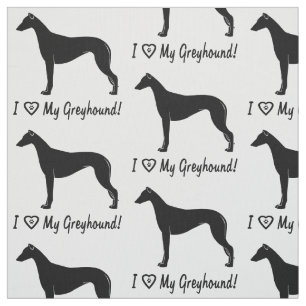 I Liebe mein Windhund! Stoff