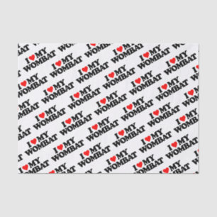 I LIEBE MEIN WOMBAT SEIDENPAPIER