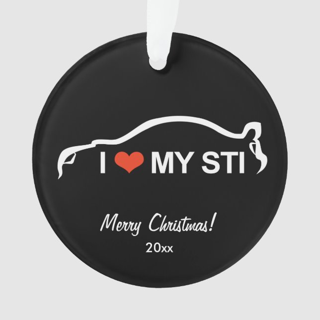 I Liebe mein WTI - Subaru WRX Impreza WTI Ornament (Vorderseite)