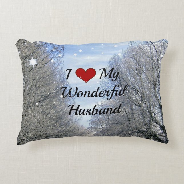 I Liebe Mein wunderbarer Mann Dekokissen (Vorderseite)
