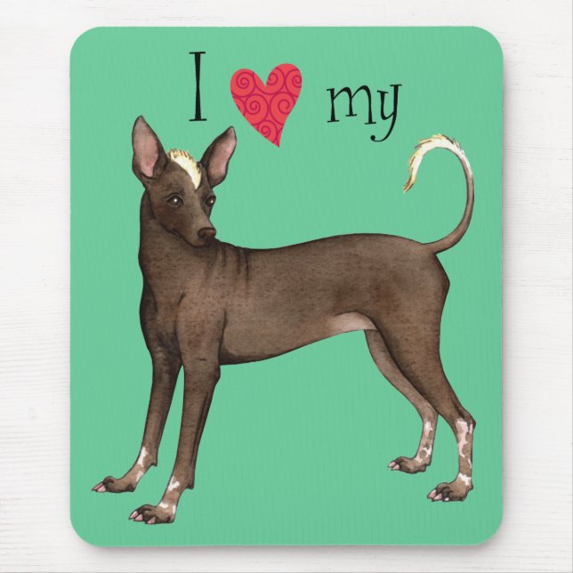 I Liebe mein Xolo Mousepad (Vorne)