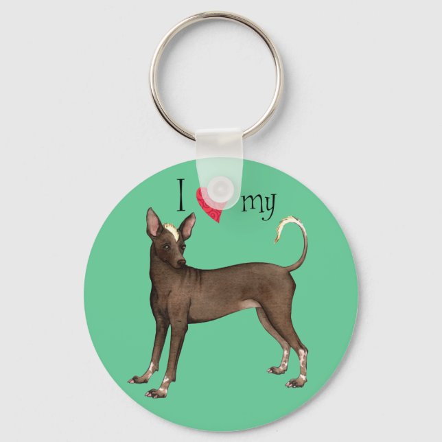 I Liebe mein Xolo Schlüsselanhänger (Vorderseite)