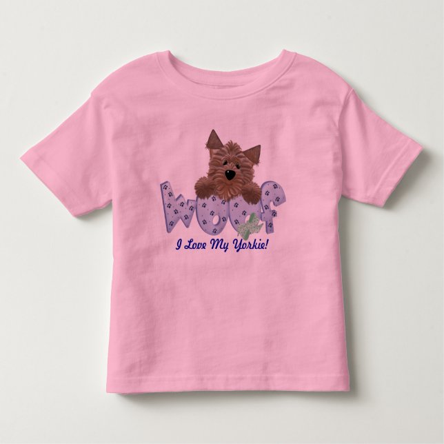 I Liebe mein Yorkie! Kleinkind T-shirt (Vorderseite)