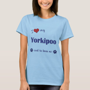 I Liebe mein Yorkipoo (männlicher Hund) T-Shirt
