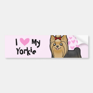 I Liebe mein Yorkshire-Terrier (langes Haar mit Autoaufkleber