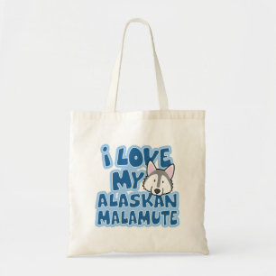 I Liebe meine alaskischer Malamute-Tasche Tragetasche