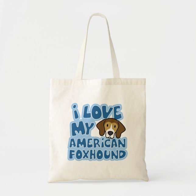 I Liebe meine amerikanischer Foxhound-Tasche Tragetasche (Vorne)
