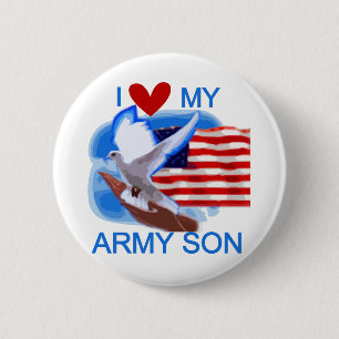 I Liebe meine Armee-Sohn-T-Shirts und Geschenke Button